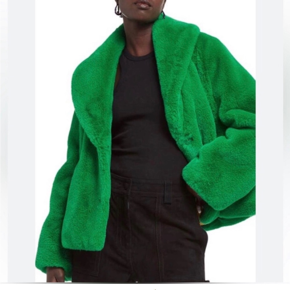 New House of Harlow 1960 Emerald Teddy Jacket